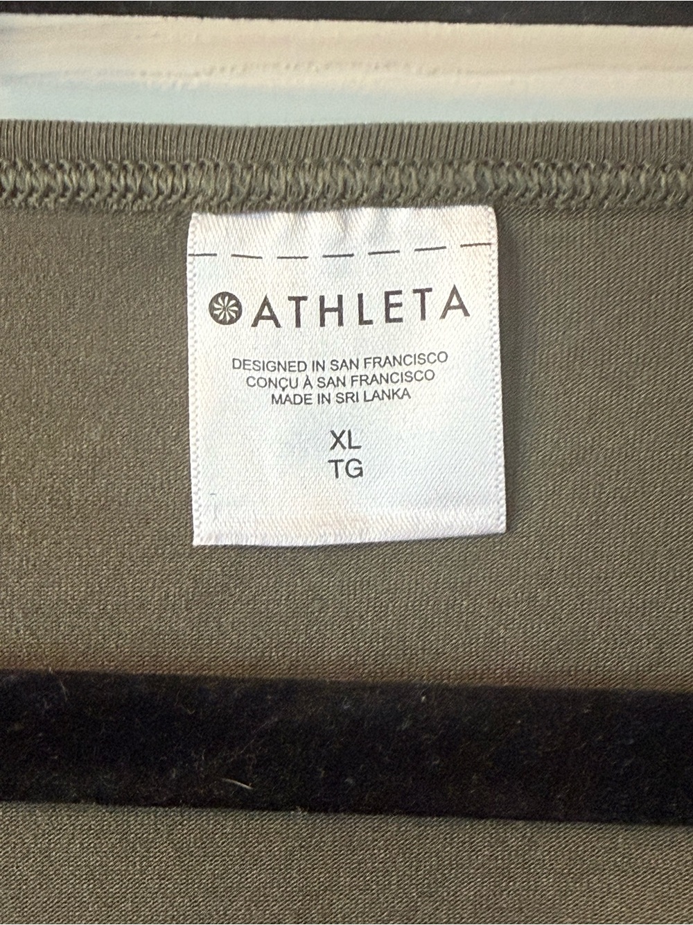 Athleta Olive Green Draped Wrap Long-Sleeve Top - Picture 3 of 4